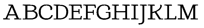 Gadinga Serif Light Semi Expanded Font UPPERCASE
