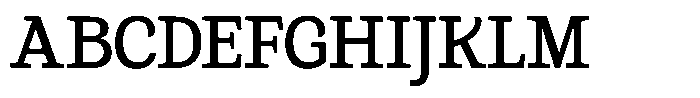 Gadinga Serif Medium Condensed Font UPPERCASE