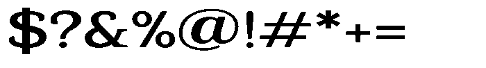 Gadinga Serif Medium Expanded Font OTHER CHARS