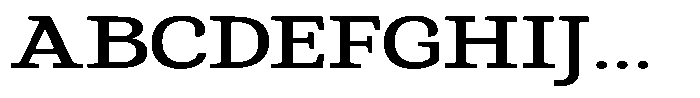 Gadinga Serif Medium Expanded Font UPPERCASE