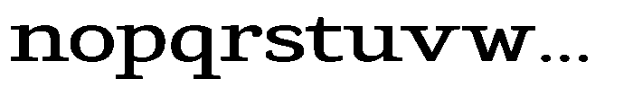 Gadinga Serif Medium Expanded Font LOWERCASE