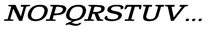 Gadinga Serif Medium Italic Expanded Font UPPERCASE