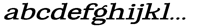 Gadinga Serif Medium Italic Expanded FONT