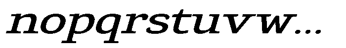 Gadinga Serif Medium Italic Expanded Font LOWERCASE