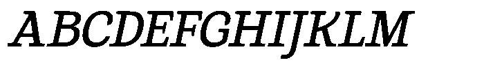 Gadinga Serif Medium Italic Font UPPERCASE