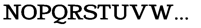 Gadinga Serif Medium Semi Expanded Font UPPERCASE