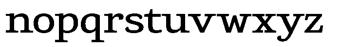 Gadinga Serif Medium Semi Expanded Font LOWERCASE