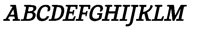 Gadinga Serif Semi Bold Italic Condensed Font UPPERCASE
