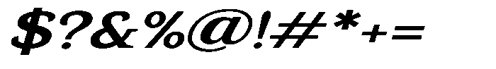 Gadinga Serif Semi Bold Italic Expanded Font OTHER CHARS