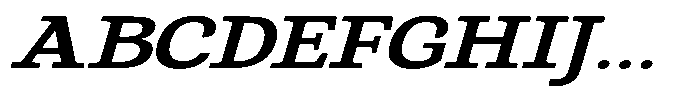 Gadinga Serif Semi Bold Italic Expanded Font UPPERCASE