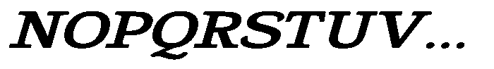 Gadinga Serif Semi Bold Italic Expanded Font UPPERCASE