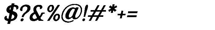 Gadinga Serif Semi Bold Italic Semi Condensed Font OTHER CHARS