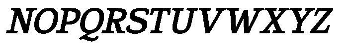 Gadinga Serif Semi Bold Italic Semi Condensed Font UPPERCASE