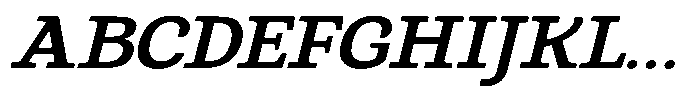 Gadinga Serif Semi Bold Italic Semi Expanded Font UPPERCASE