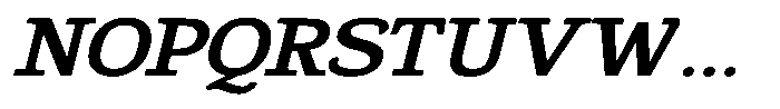 Gadinga Serif Semi Bold Italic Semi Expanded Font UPPERCASE
