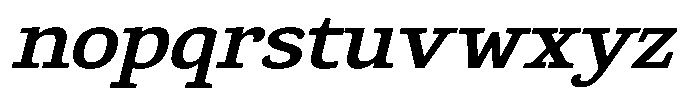 Gadinga Serif Semi Bold Italic Semi Expanded Font LOWERCASE