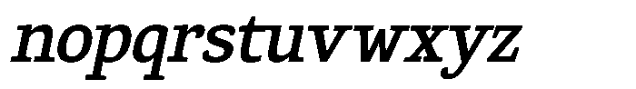 Gadinga Serif Semi Bold Italic Font LOWERCASE