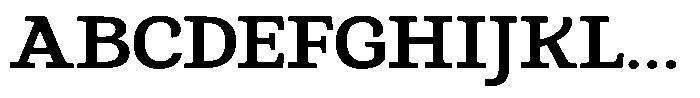 Gadinga Serif Semi Bold Semi Expanded Font UPPERCASE
