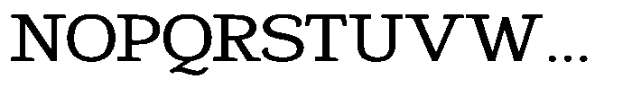 Gadinga Serif Semi Expanded Font UPPERCASE