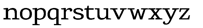 Gadinga Serif Semi Expanded Font LOWERCASE
