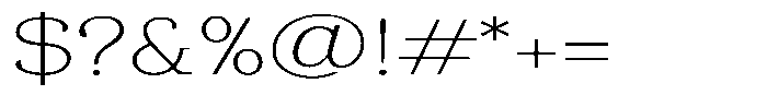 Gadinga Serif Thin Expanded Font OTHER CHARS