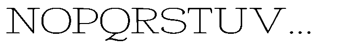 Gadinga Serif Thin Expanded Font UPPERCASE