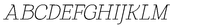 Gadinga Serif Thin Italic Condensed Font UPPERCASE