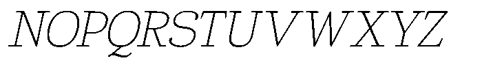 Gadinga Serif Thin Italic Condensed Font UPPERCASE