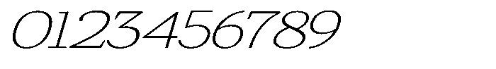 Gadinga Serif Thin Italic Expanded Font OTHER CHARS