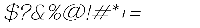 Gadinga Serif Thin Italic Semi Expanded Font OTHER CHARS