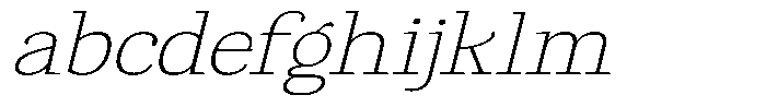 Gadinga Serif Thin Italic Semi Expanded FONT