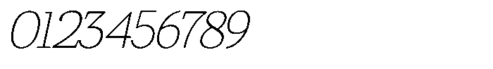 Gadinga Serif Thin Italic Font OTHER CHARS