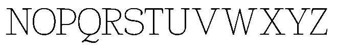 Gadinga Serif Thin Semi Condensed Font UPPERCASE