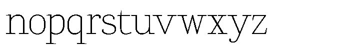 Gadinga Serif Thin Semi Condensed Font LOWERCASE