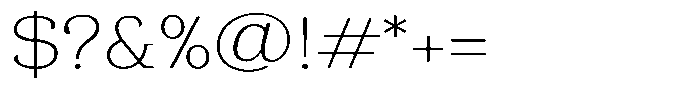 Gadinga Serif Thin Semi Expanded Font OTHER CHARS