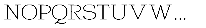 Gadinga Serif Thin Semi Expanded Font UPPERCASE