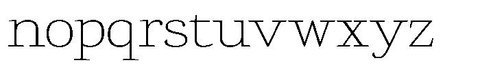 Gadinga Serif Thin Semi Expanded Font LOWERCASE