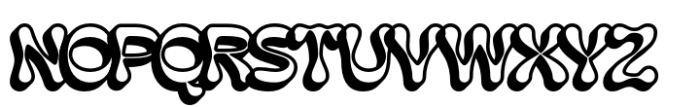 Gadion Extrude Left Font UPPERCASE