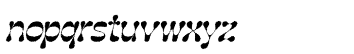 Gadion Rough Italic Font LOWERCASE