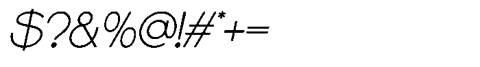Gaego Italic Font OTHER CHARS