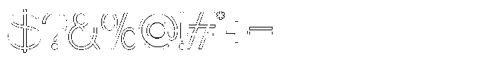 Gaego Outline Font OTHER CHARS