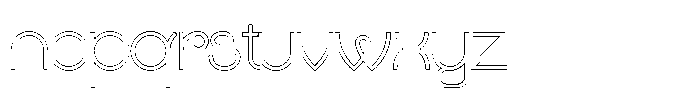 Gaego Outline Font LOWERCASE