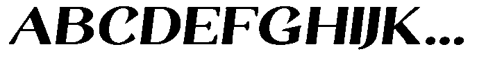 Gafisah Round Black Expanded Slant Font UPPERCASE