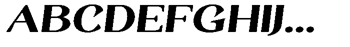 Gafisah Round Black Extra Expanded Slant Font UPPERCASE