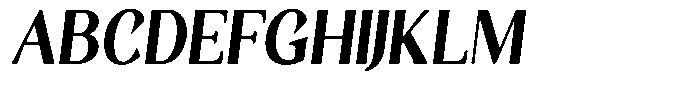 Gafisah Round Black Semi Condensed Slant Font UPPERCASE