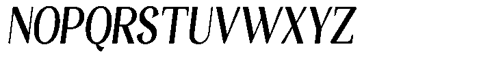 Gafisah Round Bold Condensed Slant Font UPPERCASE