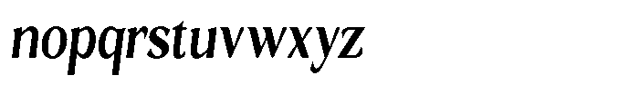 Gafisah Round Bold Condensed Slant Font LOWERCASE