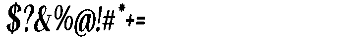 Gafisah Round Bold Extra Condensed Slant Font OTHER CHARS
