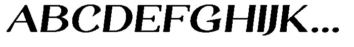 Gafisah Round Bold Extra Expanded Slant Font UPPERCASE