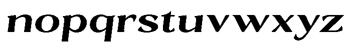 Gafisah Round Bold Extra Expanded Slant Font LOWERCASE